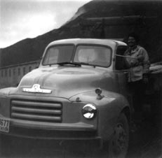 Barbara with lorry at Turtagro