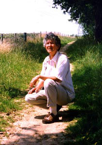 Barbara on path